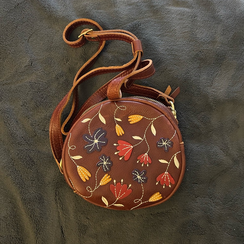 Portland Leather Floral Crossbody Bag